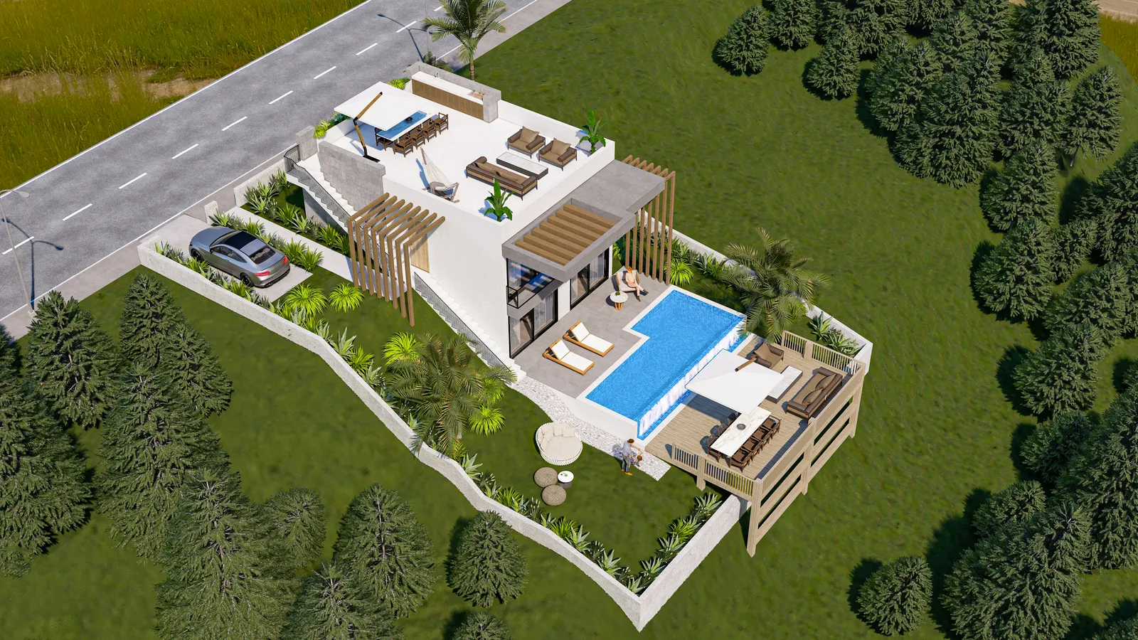 Kayım Group: Olive Trees Village, Visualisierung des Bauträgers