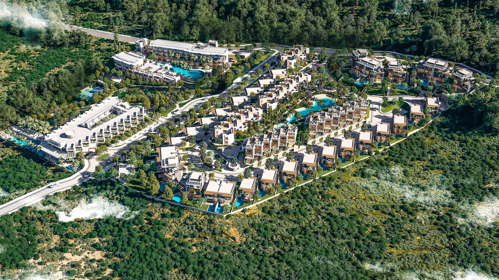 Hilltown Resort in Esentepe, Visualisierung des Bauträgers Toros Invest